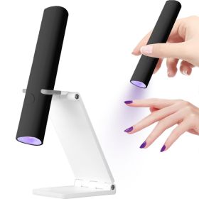 UV For Gel Nails, Mini U V LED Nail Light Handheld, With Bracket, Portable Nail Dryer, Rechargeable USB Wireless, For Fast Drying, Black