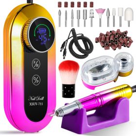 45000RPM Professional Nail Drill Kit, Nail Polishing Machine Includes Polishing Head And Drill Head, Basic Nail Tool Kit. Nail File Machine Kit Used F
