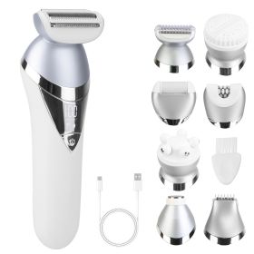 7 In 1 Electric Razor For Women Lady Hair Removal Epilators For Leg Face Arm Bikini Armpit Public Hairs IPX6 Wet And Dry Use Cordless Rechargeable Who