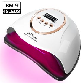 UV LED Nail Lamp, Professional Nail Dryer Gel Polish Light With 45 Beads, UV Nail Light With 4 Timer Settings, Nail Polish Curing Gel LED Dryer With A