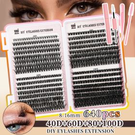 32 Rows Of Eyelashes Book Cluster 640 Segmented Lashes Set (Option: Style2)