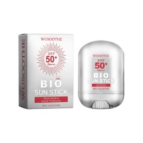 WUSOOTHE Bio Sun Stick 15g - Advanced Protection With Peptide Complex, Collagen And Hyaluronic Acid SPF50,PortableStrong UVProtection Sunscreen Stick (Option: 1box)