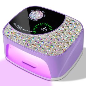 Professional UV LED Nail Lamp For Gel Nails, Cordless Nail Lamp Rechargeable Nail Dryer For Gel Polish, UV Curing Light With 4 Timer & Automatic Senso (Color: Purple)